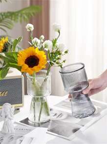 1入組玻璃花瓶極簡主義透明花瓶