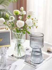 1入組玻璃花瓶極簡主義透明花瓶