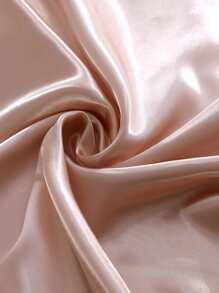 3入組/套粉色被套套裝1入組被套2入組枕套家居簡約緞面床上用品套裝 - 藕粉色 - 查看 3