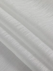 白色透明面板窗簾極簡主義滌綸濾光家用隱私透明窗簾 - 白色 - 查看 7