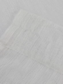 白色透明面板窗簾極簡主義滌綸濾光家用隱私透明窗簾 - 白色 - 查看 8