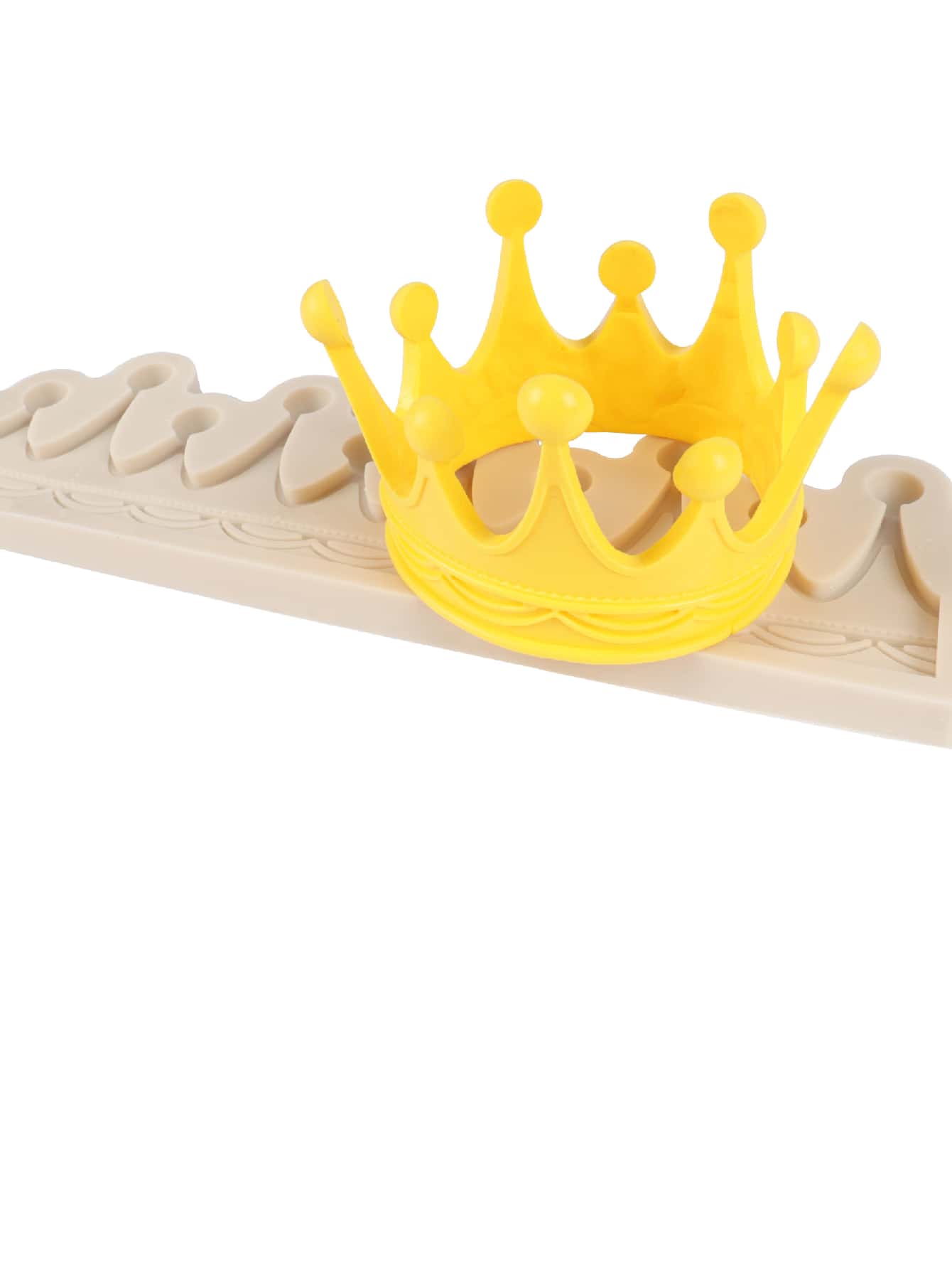 1pc Silicone Cake Mold, Creative Crown Design Cake Mould For Kitchen Baking - Light Grey - View 1