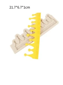 1pc Silicone Cake Mold, Creative Crown Design Cake Mould For Kitchen Baking - Light Grey - View 2