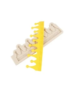 1pc Silicone Cake Mold, Creative Crown Design Cake Mould For Kitchen Baking - Light Grey - View 3