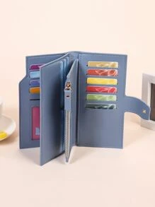 ví dài màu trơn Giải trí Đúng mốt - Màu xanh lam - Xem 1