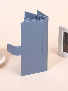 ví dài màu trơn Giải trí Đúng mốt - Màu xanh lam - Xem 2