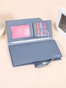 ví dài màu trơn Giải trí Đúng mốt - Màu xanh lam - Xem 4