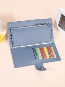 ví dài màu trơn Giải trí Đúng mốt - Màu xanh lam - Xem 7