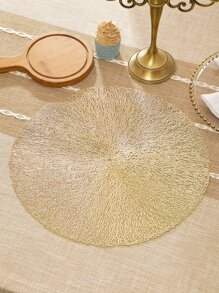 1入組PVC餐墊現代廚房圓桌墊 - 金色 - 查看 2