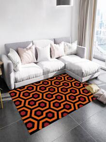 1 tấm thảm họa tiết hình học, thảm trải sàn Polyester hiện đại cho gia đình - Nhiều màu - Xem 2
