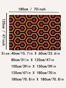 1 tấm thảm họa tiết hình học, thảm trải sàn Polyester hiện đại cho gia đình - Nhiều màu - Xem 5