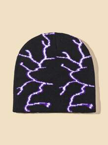 1 chiếc mũ len nam họa tiết sét thông thường cho cuộc sống hàng ngày trên đường phố - Nhiều màu - Xem 1