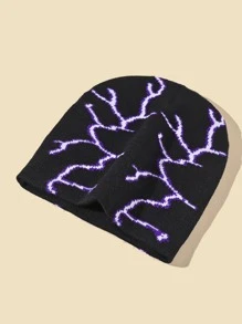 1 chiếc mũ len nam họa tiết sét thông thường cho cuộc sống hàng ngày trên đường phố - Nhiều màu - Xem 2