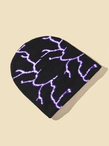 1 chiếc mũ len nam họa tiết sét thông thường cho cuộc sống hàng ngày trên đường phố - Nhiều màu - Xem 3