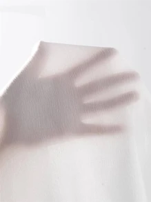 SHEIN VCAY 素色不對稱下擺吊帶上衣 - 白色 - 查看 7