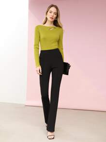 MOTF PREMIUM EMBELLISHED CUTOUT JUMPER - Olive Green - View 9