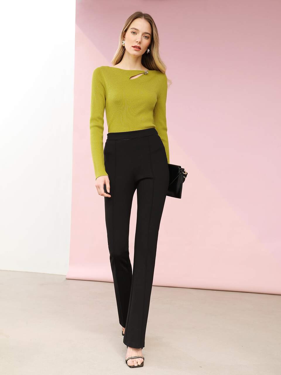 MOTF EMBELLISHED CUTOUT SWEATER