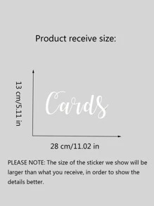 1入組PVC牆貼用於婚禮派對現代主義字母圖形牆貼花 - 白色 - 查看 4