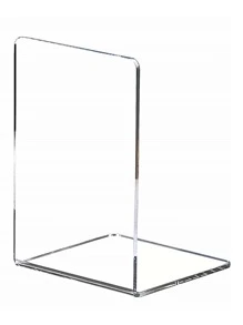2 Cái chặn sách, chặn sách Acrylic, chặn sách chống trượt, chặn sách trong suốt cho thư viện trường học và sắp xếp để bàn, chặn sách Acrylic cho kệ sách - Trong sáng - Xem 2