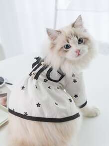 1 váy in hoa cho thú cưng cho chó và mèo cho mùa hè - Đen và trắng - Xem 4