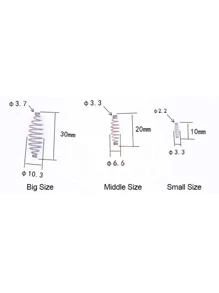25入組彈簧設計魚鉤 - 白色 - 查看 4