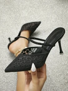 Giày cao gót Nữ - màu đen - Xem 1