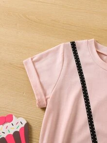 Toddler Girls Cartoon & Letter Graphic Tee - Baby Pink - View 4