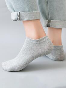 6 双男士随机颜色纯色短袜，适合健身 - 彩色 - 查看 6