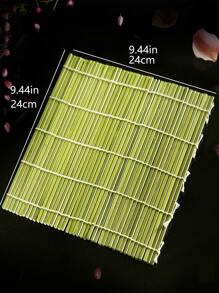 1入組竹子壽司現代素色壽司地墊 - 綠色 - 查看 2