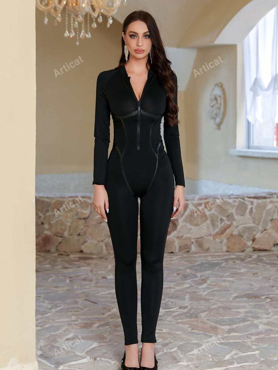 AIEOE Cosplay Jumpsuit Stripper Outfits Kostüm Frauen Scale Catsuit Bodycon One Piece Fancy Out