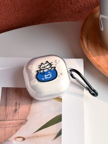 Cartoon Cat Pattern Clear Case Compatible With Samsung Galaxy Buds - Multicolor - View 1