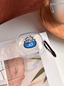 Cartoon Cat Pattern Clear Case Compatible With Samsung Galaxy Buds - Multicolor - View 2