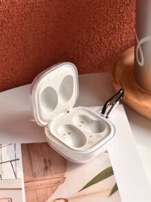 卡通熊圖案透明殼套兼容三星 Galaxy Buds - 棕色 - 查看 3