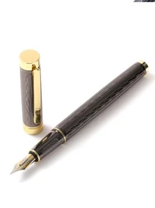 1pc Simple Fountain Pen, Minimalist Ink Pen For Office, School - Grey - View 6