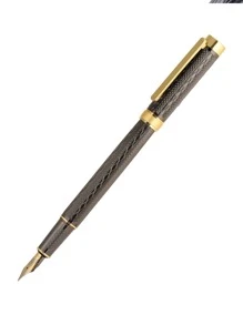 1pc Simple Fountain Pen, Minimalist Ink Pen For Office, School - Grey - View 8