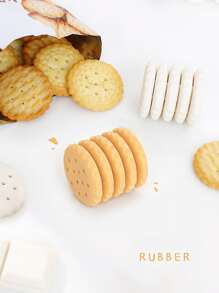 1pc Chocolate Shaped Eraser, Creative Chocolate Shaped Pencil Eraser For School, Office, Student, Painting - Black - View 4