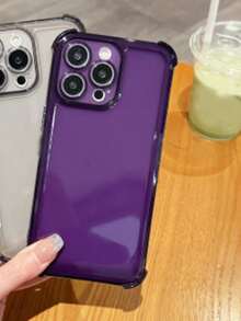 Vỏ điện thoại trong suốt chống rơi - Màu tím - Xem 2