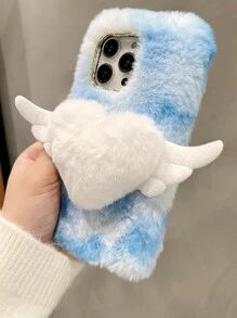 Funda para móvil con adorno de corazón felpa - Multicolor - Ver 2