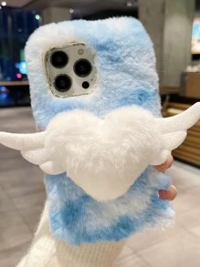 Funda para móvil con adorno de corazón felpa - Multicolor - Ver 3