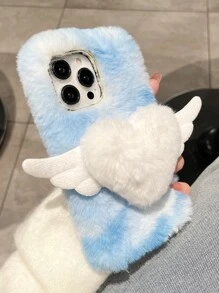 Funda para móvil con adorno de corazón felpa - Multicolor - Ver 4