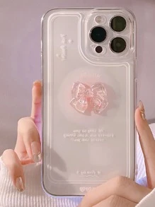 蝴蝶結裝飾透明手機殼