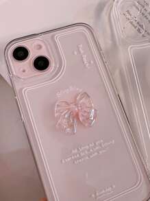 蝴蝶結裝飾透明手機殼