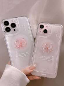 蝴蝶結裝飾透明手機殼