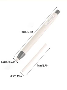 1入組素描橡皮筆，簡單塑料印刷設計鉛筆橡皮擦，適用於學校、辦公室、學生、繪畫 - 灰色 - 查看 3