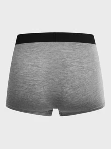 Men 5pcs Slogan Tape Waist Boxer Brief - Multicolor - View 4