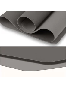 1 miếng lót chuột để bàn bằng da Pu đơn giản cho văn phòng máy tính - Màu xám đen - Xem 2