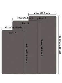 1 miếng lót chuột để bàn bằng da Pu đơn giản cho văn phòng máy tính - Màu xám đen - Xem 5