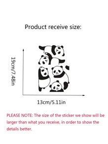 1set Panda Switch Wall Sticker Home Decor Bedroom DIY Lovely Animal Light Switch Decals, Stickers, Wall Decal, Vinyl Decal For Home Decorations, Spring Decoration Items Refresh Your Home, Rama Decoration Stickers Gifts Birthday Graduation - Black - View 4