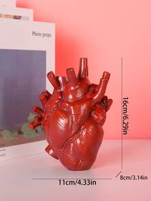 1 cái bình thiết kế nội tạng trái tim - Đỏ - Xem 3