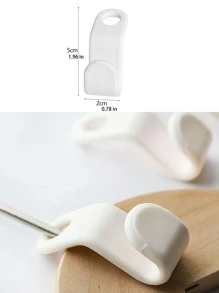 10pcs/set Plastic Hanger Connector Hook, White Multifunction Hanger Storage Rack For Household - White - View 5